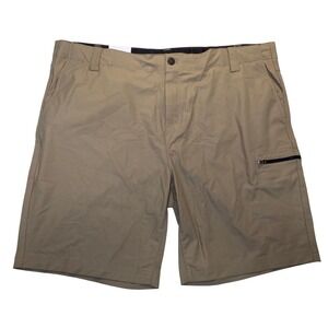 ZeroXposur Travel Shorts Mens 42 Beige Performance Stretch Utility Zip